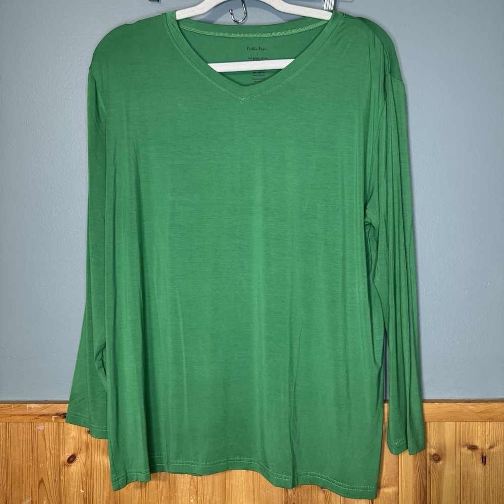 Millie‎ Rose Bamboo Women's Daywear Long Sleeve Tee, Green
